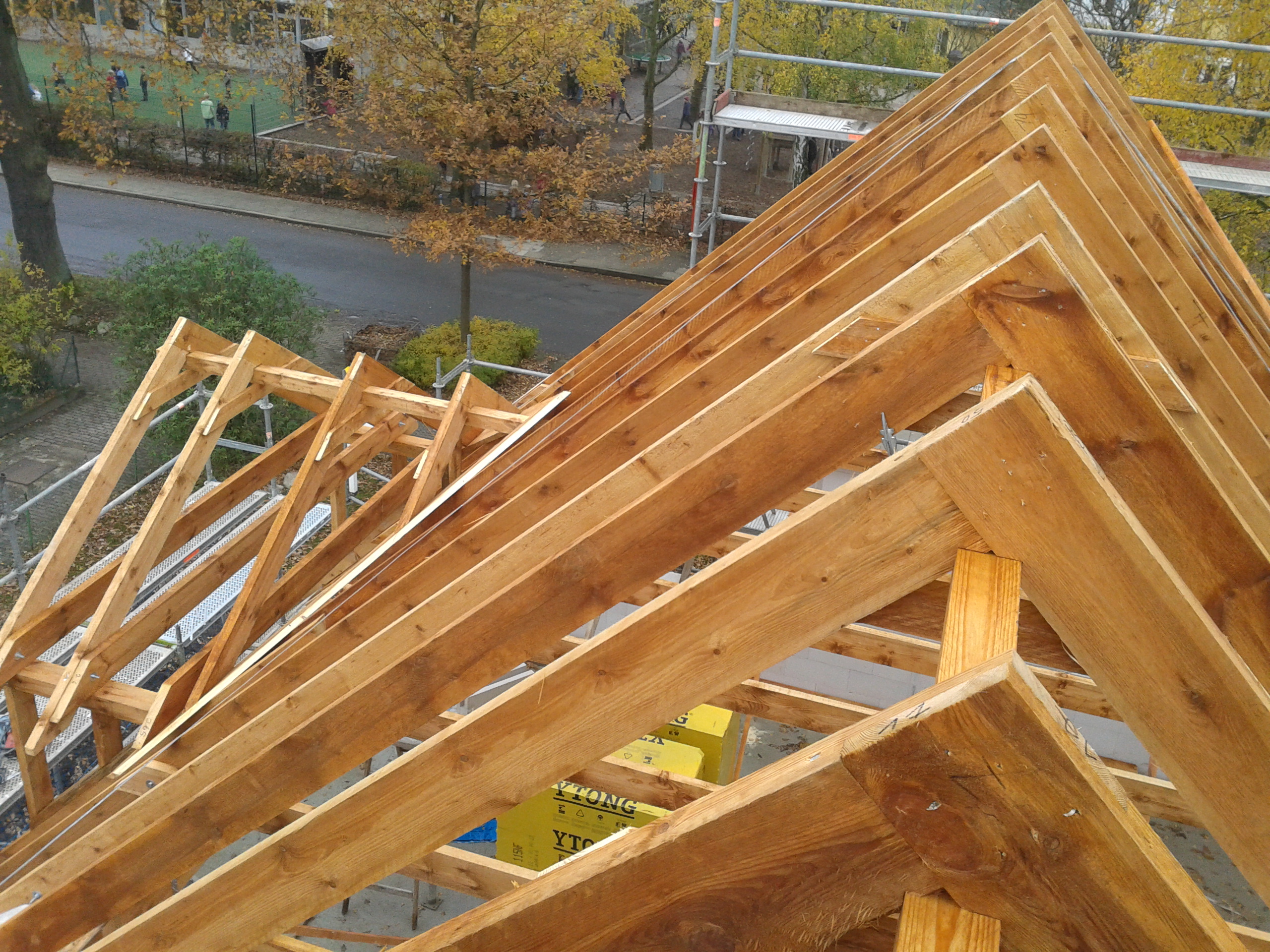 Dachkonstruktion Hauptdach mit Dachgauben
